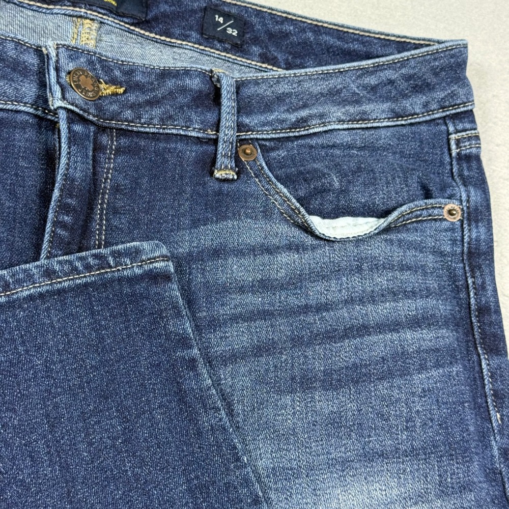 Lucky Brand Womens Mid Rise Skinny Jeans Dark Wash Denim Blue Size 14/32